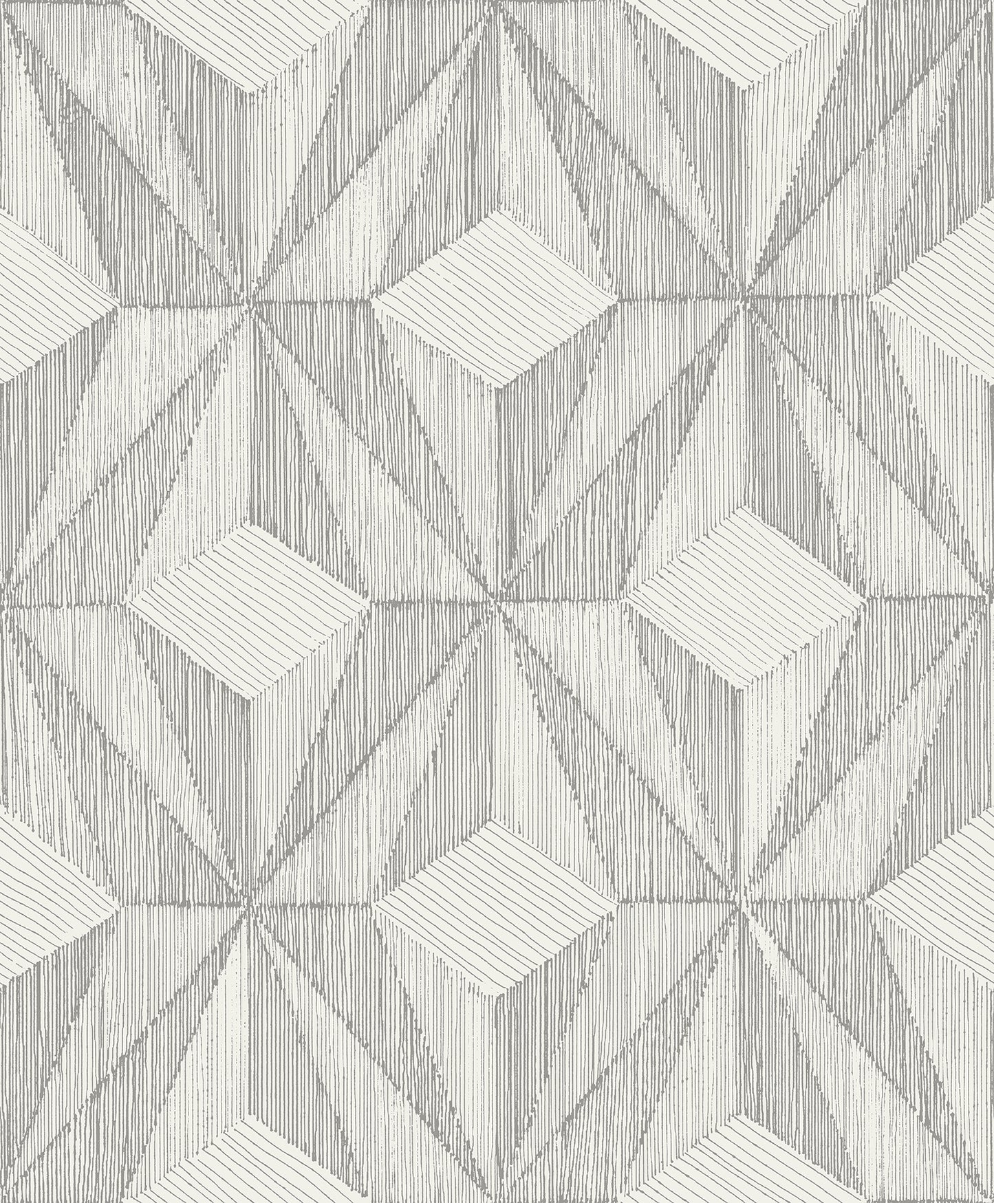 A-Street Prints Paragon Silver Geometric Wallpaper, 21-in by 33-ft