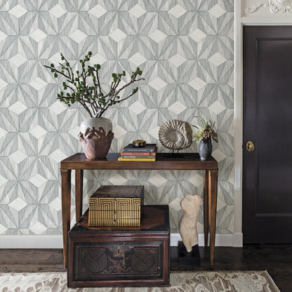 A-Street Prints Paragon Slate Geometric Wallpaper, 21-in by 33-ft