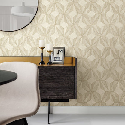 A-Street Prints Paragon Gold Geometric Wallpaper, 21-in by 33-ft