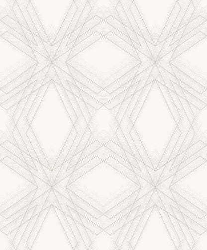 A-Street Prints Relativity Off White Geometric Wallpaper, 21-in by 33-ft