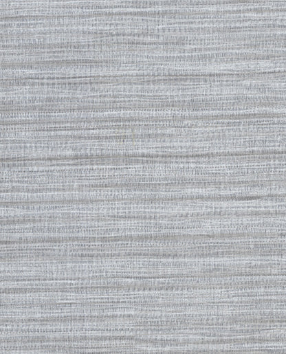 Warner Coltrane Pewter Faux Grasscloth Wallpaper, 27-in by 27-ft