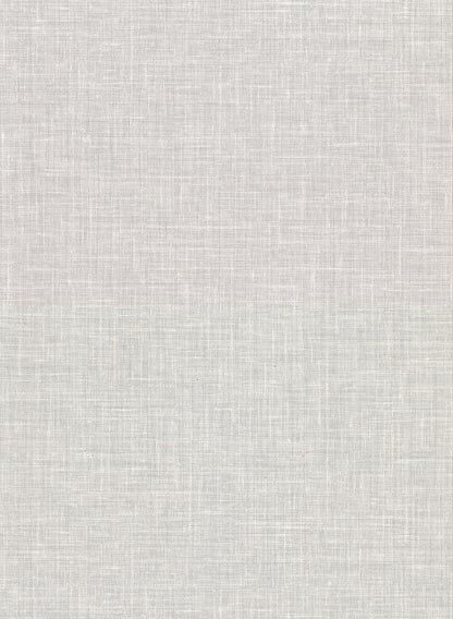 Warner Upton Light Grey Faux Linen Wallpaper, 27-in by 27-ft