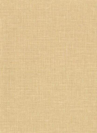 Warner Upton Wheat Faux Linen Wallpaper, 27-in by 27-ft