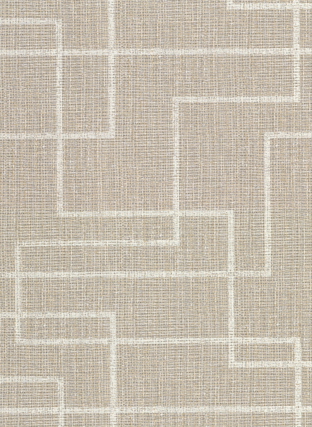 Warner Clarendon Brown Geometric Faux Grasscloth Wallpaper, 27-in by 27-ft