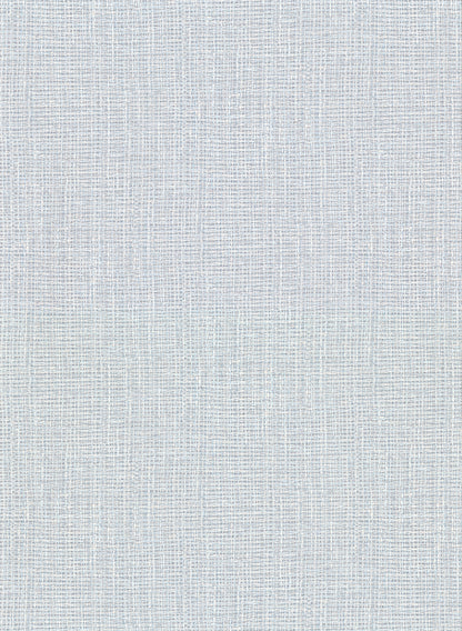 Warner Claremont Sky Blue Faux Grasscloth Wallpaper, 27-in by 27-ft