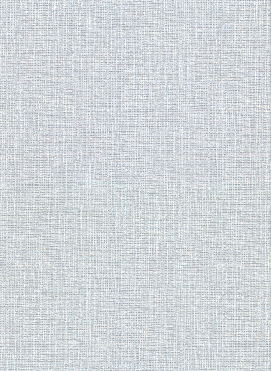 Warner Claremont Sky Blue Faux Grasscloth Wallpaper, 27-in by 27-ft