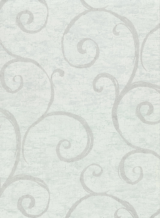 Warner Newbury Teal Geometric Faux Plaster Wallpaper, 27-in by 27-ft