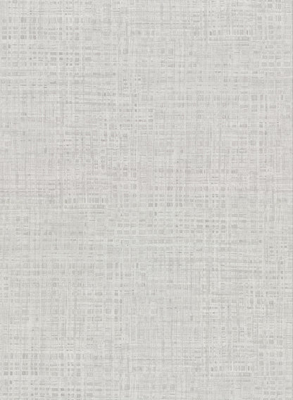 Warner Montgomery Light Grey Faux Grasscloth Wallpaper, 27-in by 27-ft