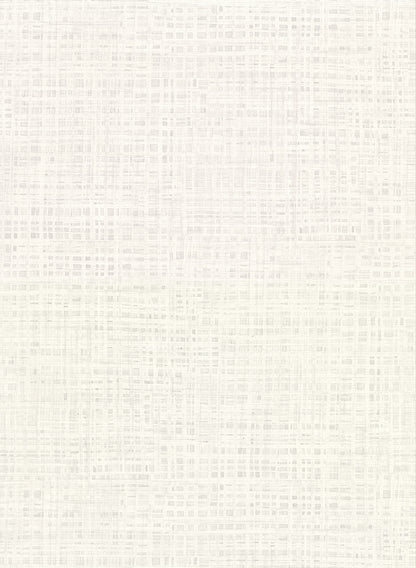 Warner Montgomery White Faux Grasscloth Wallpaper, 27-in by 27-ft