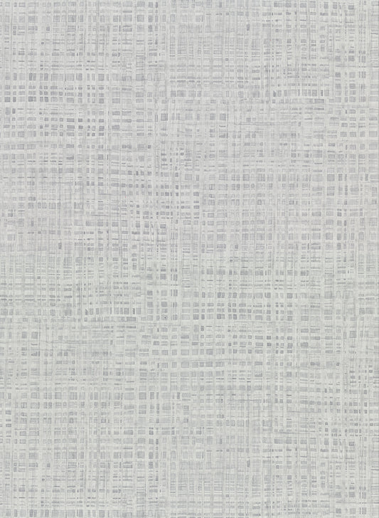 Warner Montgomery Grey Faux Grasscloth Wallpaper, 27-in by 27-ft