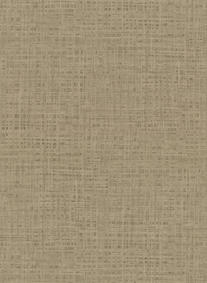 Warner Montgomery Brass Faux Grasscloth Wallpaper, 27-in by 27-ft