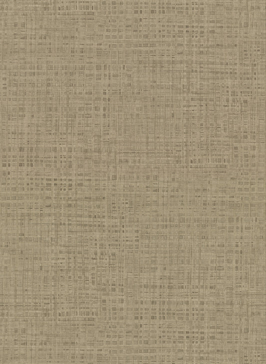 Warner Montgomery Brass Faux Grasscloth Wallpaper, 27-in by 27-ft