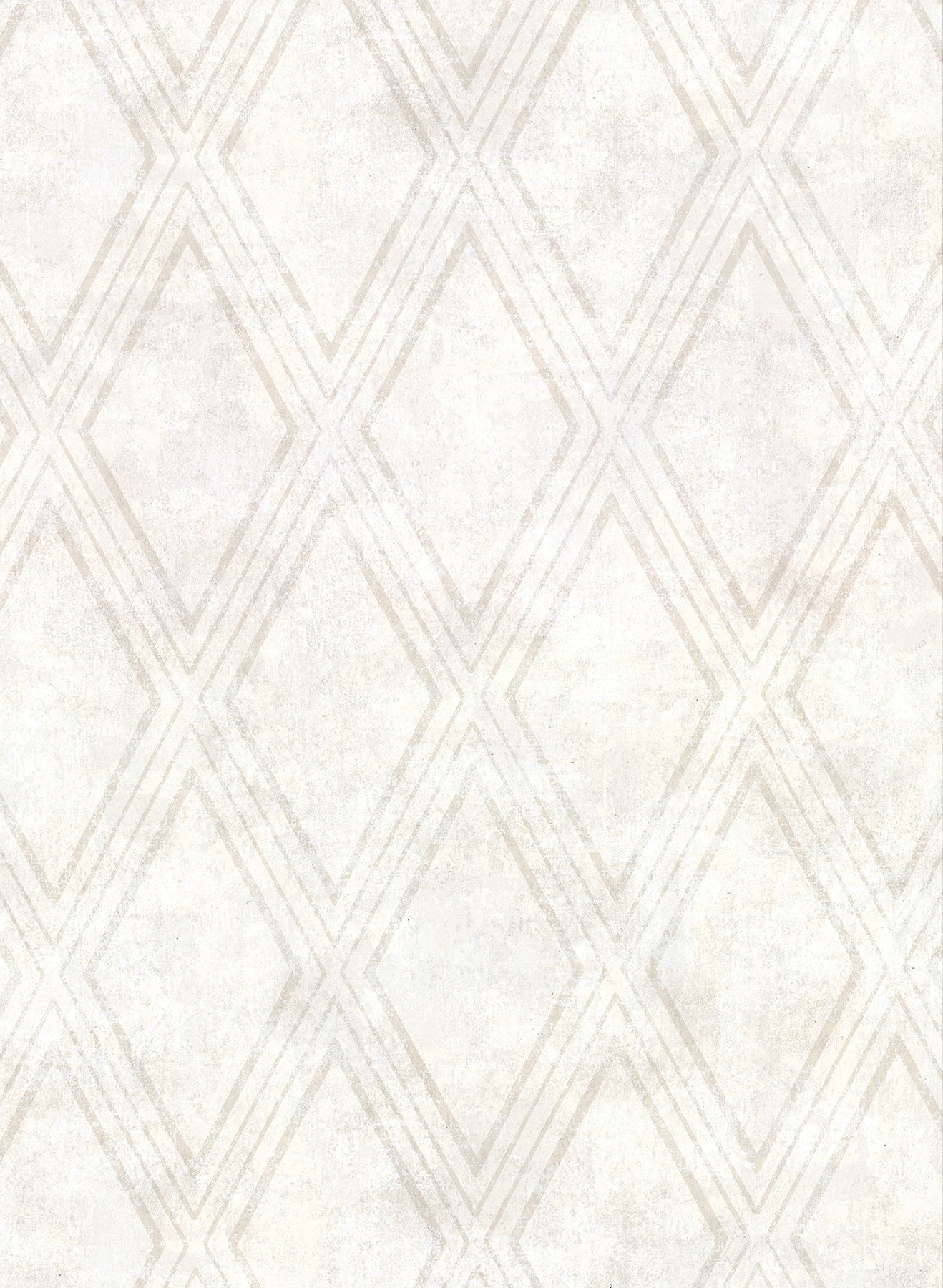 Warner Dartmouth Cream Faux Plaster Geometric Wallpaper, 27-in by 27-ft