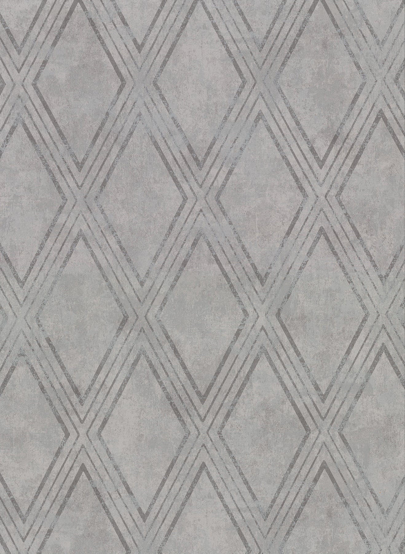 Warner Dartmouth Grey Faux Plaster Geometric Wallpaper, 27-in by 27-ft