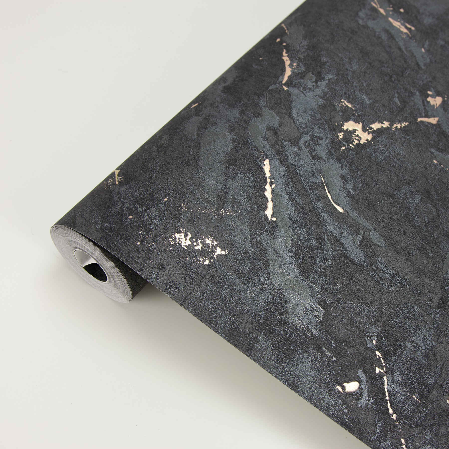 Brewster Titania Black Marble Texture Wallpaper, 27.5-in by 33-ft