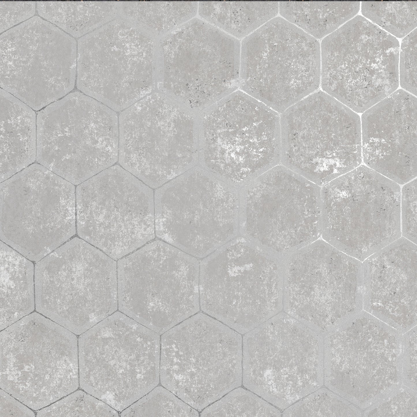 Brewster Starling Grey Honeycomb Wallpaper, 27.5-in by 33-ft