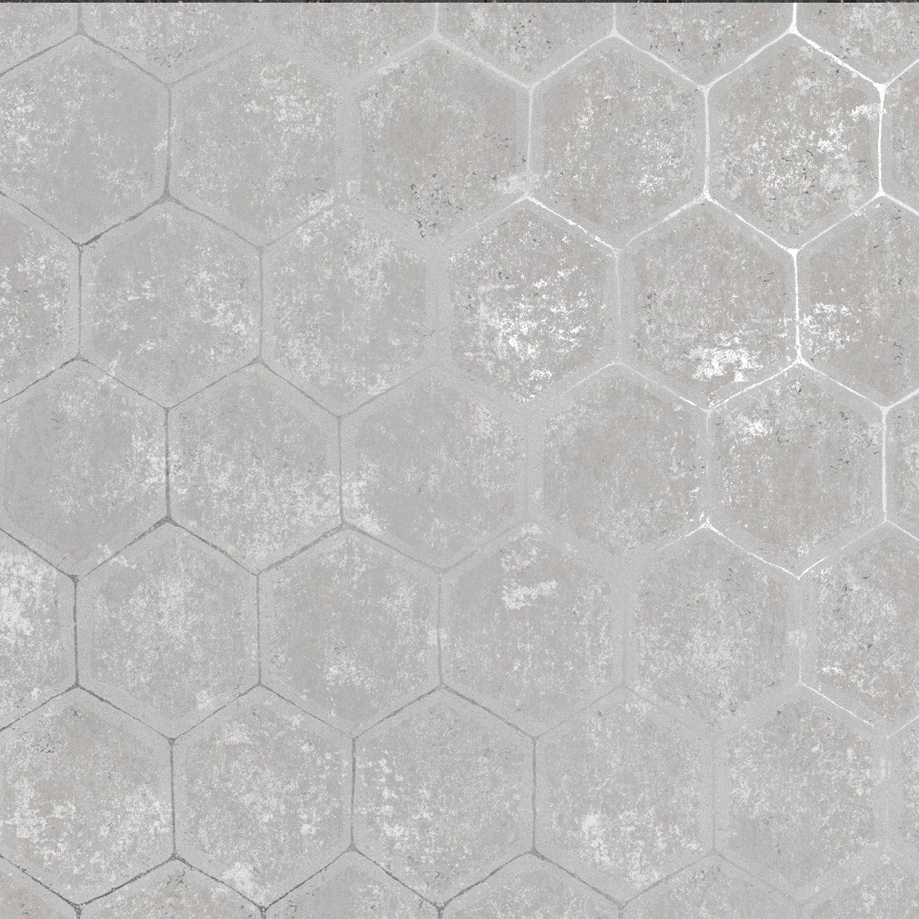 Brewster Starling Grey Honeycomb Wallpaper, 27.5-in by 33-ft