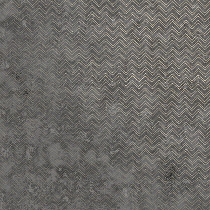 Brewster Luna Charcoal Distressed Chevron Wallpaper, 27.5-in by 33-ft