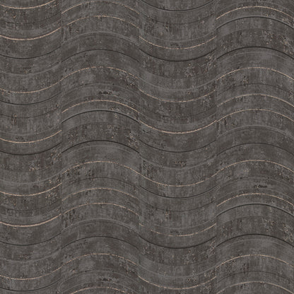 Brewster Hydra Dark Grey Geometric Wallpaper, 21-in by 33-ft