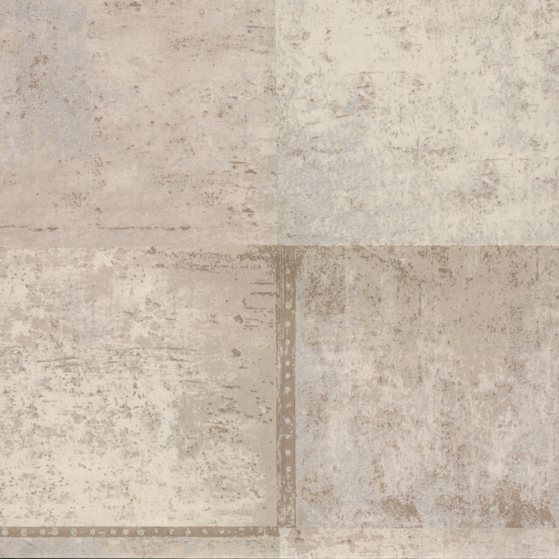 Brewster Vela Taupe Distressed Geometric Wallpaper, 21-in by 33-ft