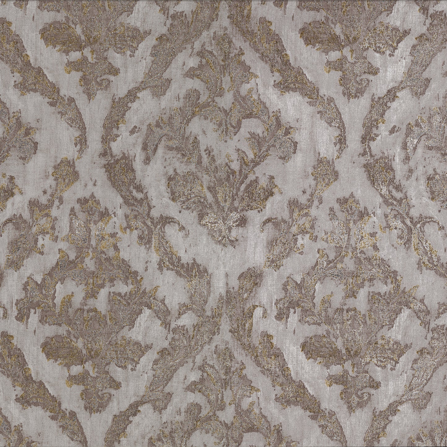 Brewster Lyra Bronze Damask Wallpaper, 21-in by 33-ft