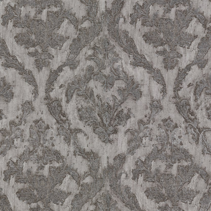 Brewster Lyra Pewter Damask Wallpaper, 21-in by 33-ft