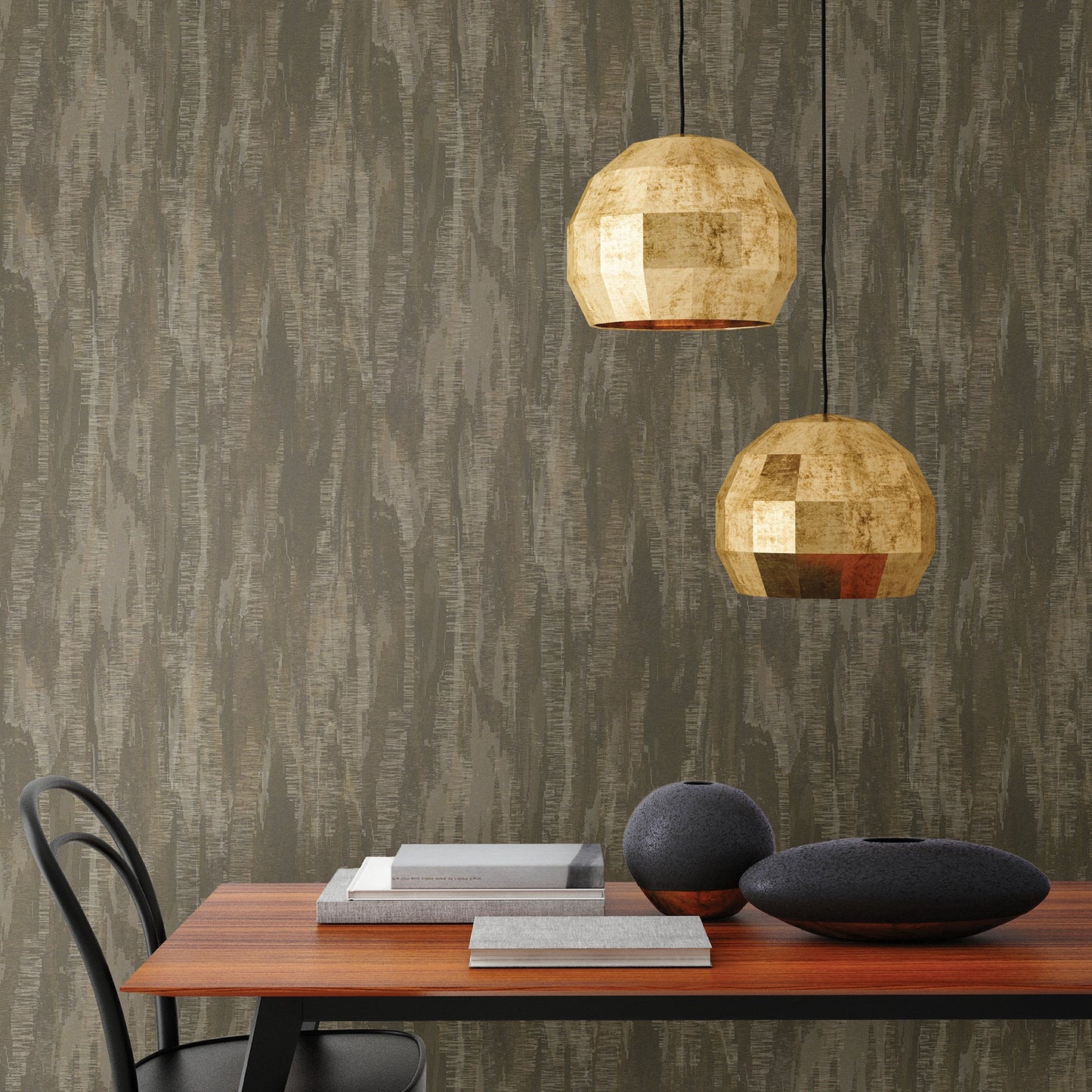 Brewster Meteor Bronze Distressed Texture Wallpaper, 21-in by 33-ft