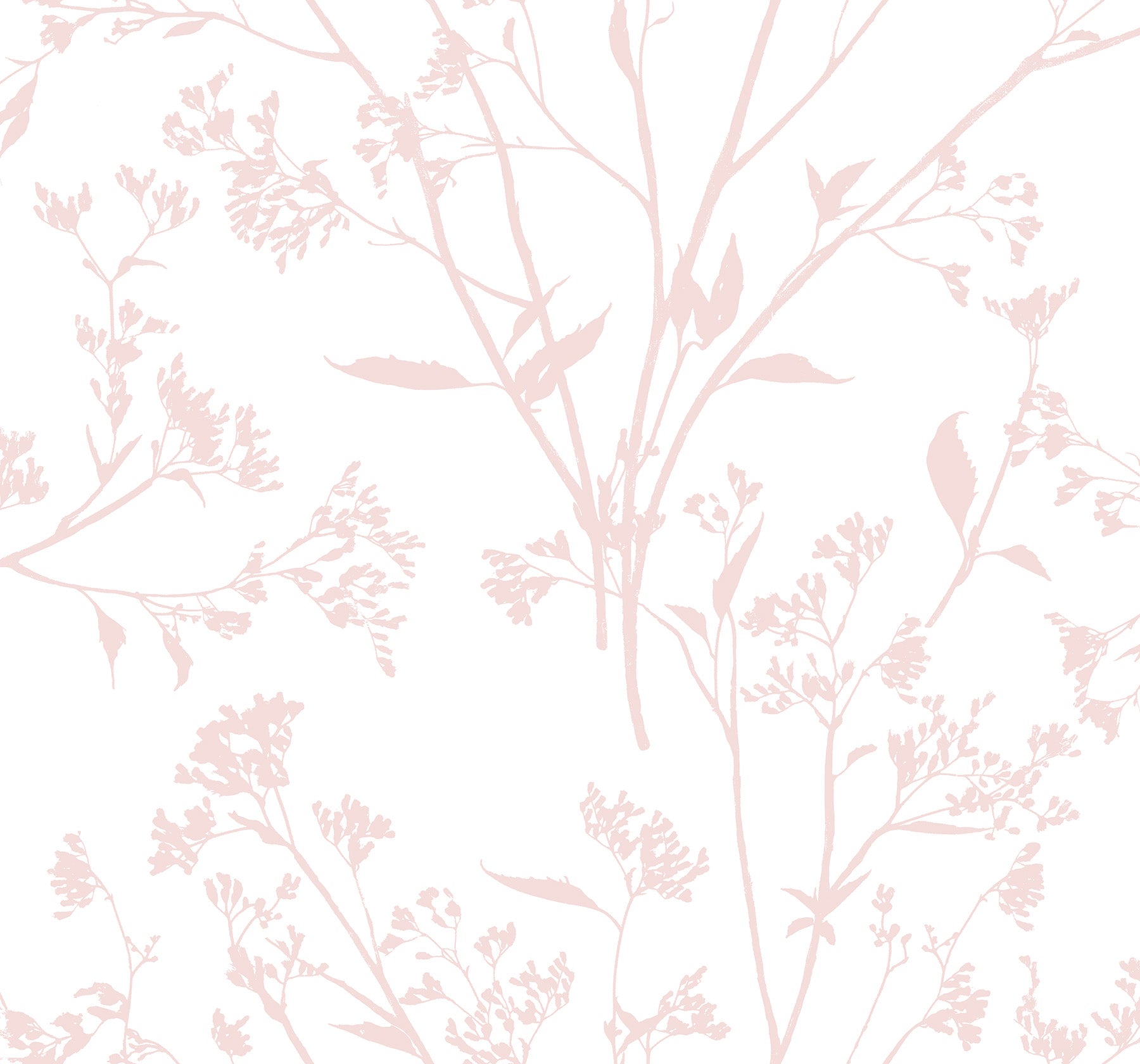 A-Street Prints Southport Blush Delicate Branches Wallpaper, 27-in by 27-ft