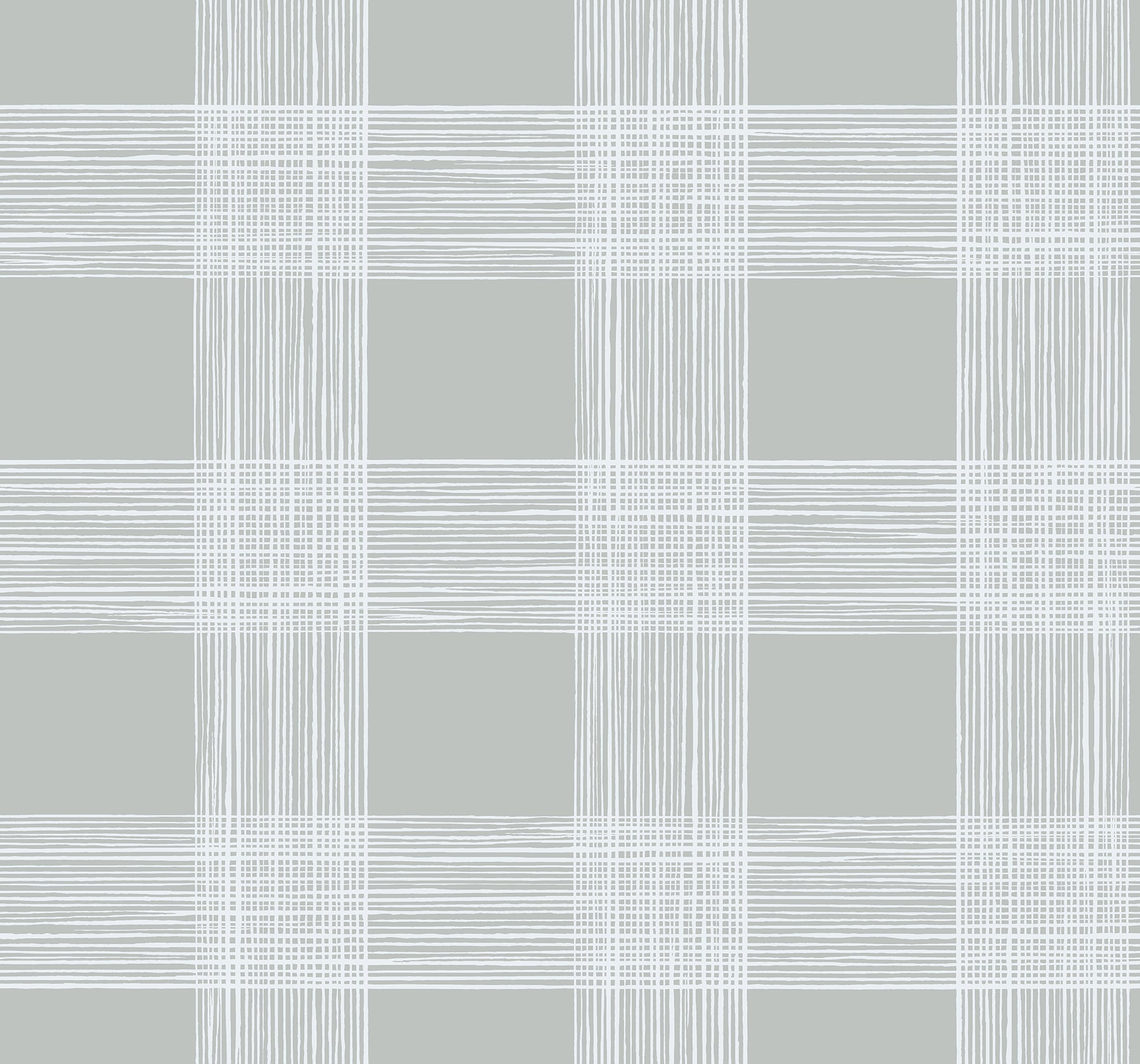 A-Street Prints Scarborough Grey Striated Plaid Wallpaper, 27-in by 27-ft