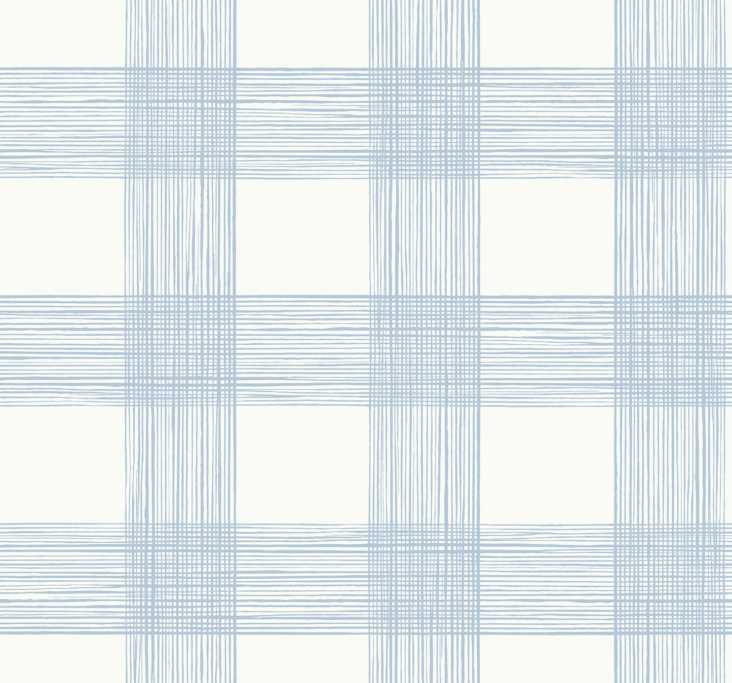 A-Street Prints Scarborough Light Blue Striated Plaid Wallpaper, 27-in by 27-ft