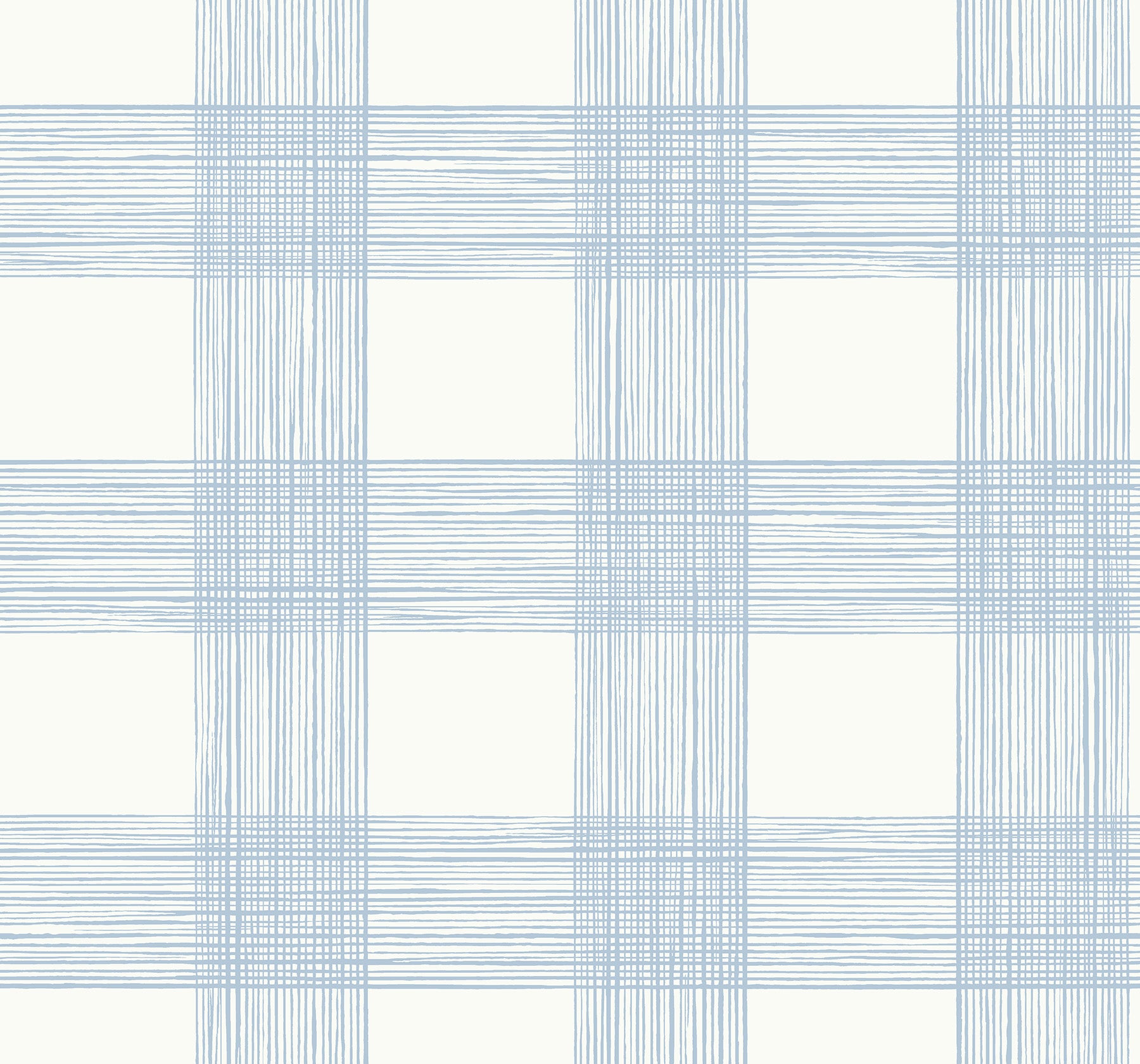 A-Street Prints Scarborough Light Blue Striated Plaid Wallpaper, 27-in by 27-ft