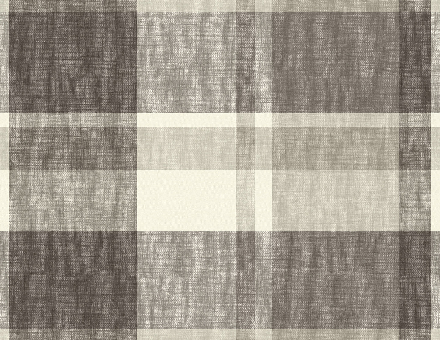 A-Street Prints Madaket Charcoal Plaid Wallpaper, 27-in by 27-ft