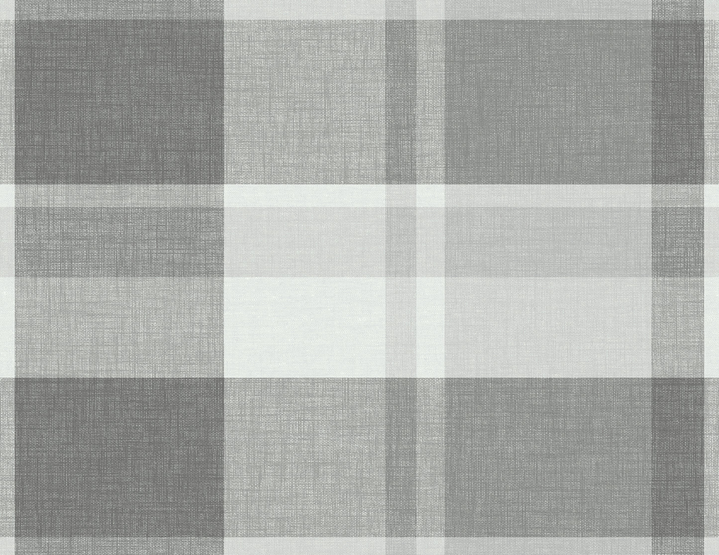 A-Street Prints Madaket Dark Grey Plaid Wallpaper, 27-in by 27-ft