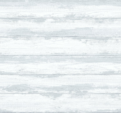 A-Street Prints Truro Grey Weathered Shiplap Wallpaper, 27-in by 27-ft