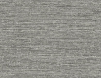 A-Street Prints Tiverton Charcoal Faux Grasscloth Wallpaper, 27-in by 27-ft