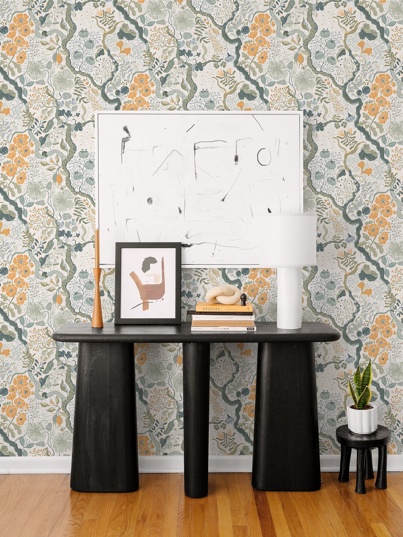 A-Street Prints Ann Turquoise Floral Vines Wallpaper, 20.9-in by 33-ft