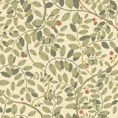 A-Street Prints Kirke Green Leafy Vines Wallpaper, 20.9-in by 33-ft