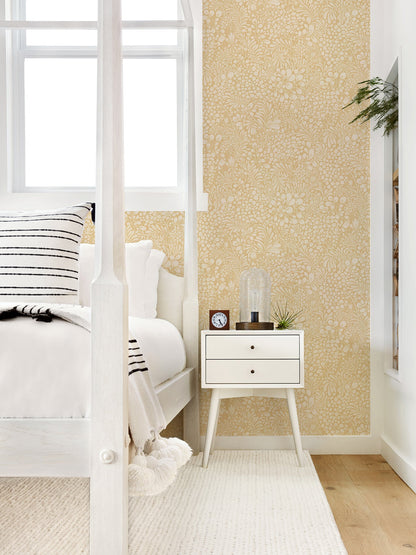 A-Street Prints Siv Butter Botanical Wallpaper, 20.9-in by 33-ft