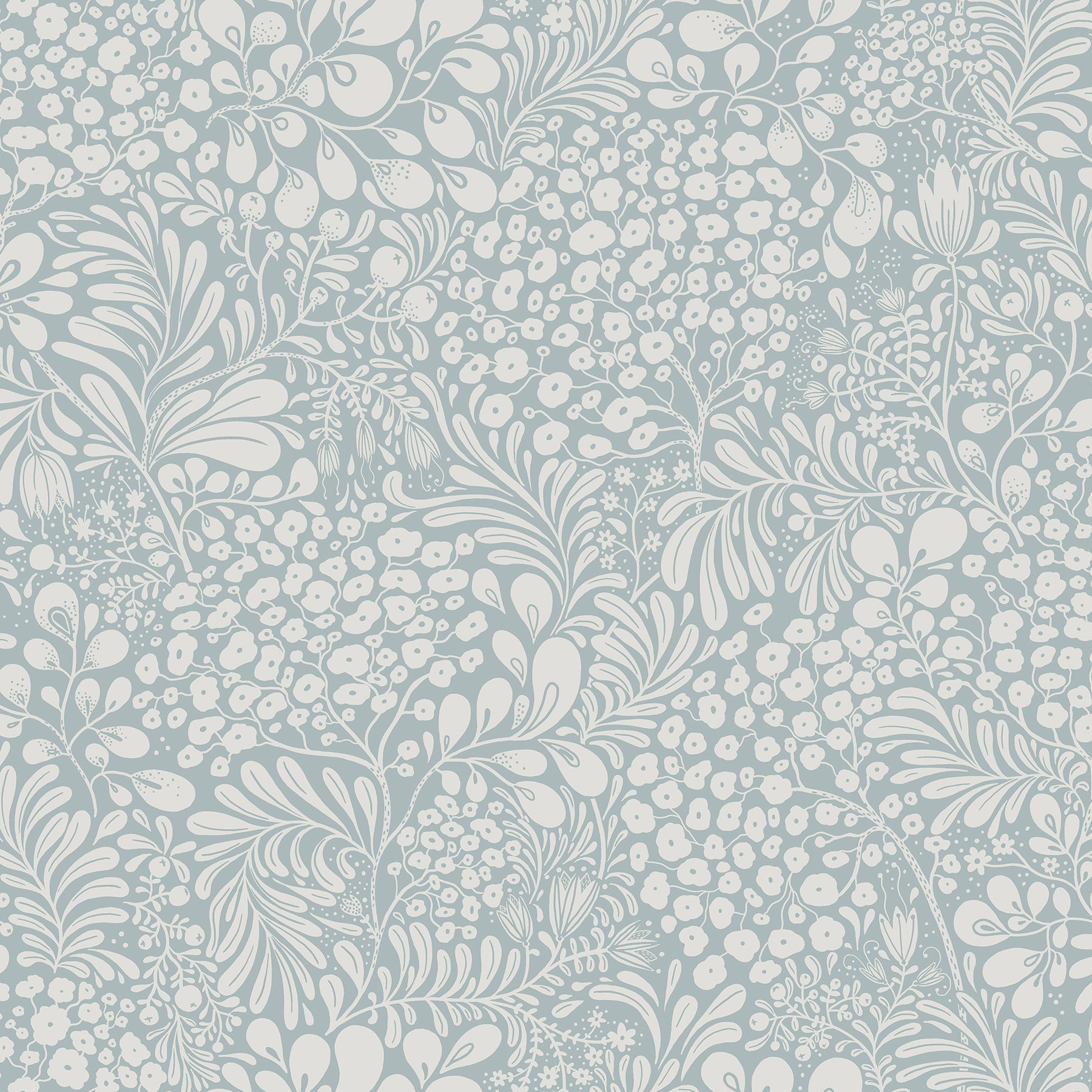 A-Street Prints Siv Light Blue Botanical Wallpaper, 20.9-in by 33-ft