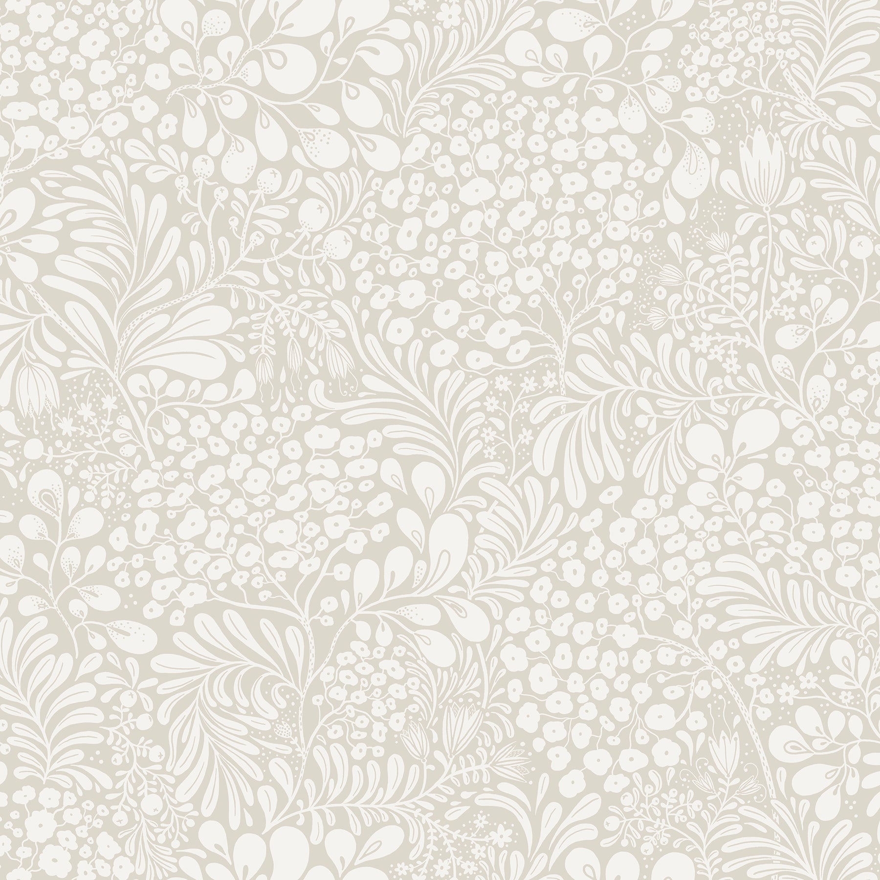 A-Street Prints Siv Grey Botanical Wallpaper, 20.9-in by 33-ft