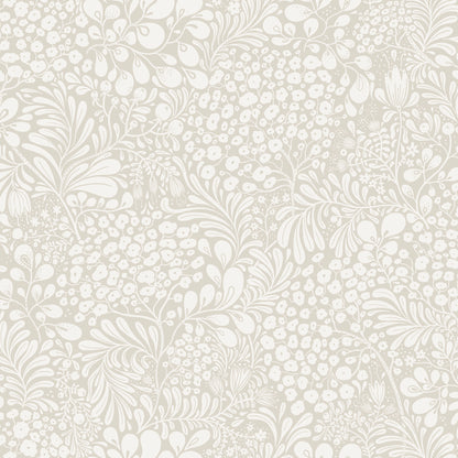 A-Street Prints Siv Grey Botanical Wallpaper, 20.9-in by 33-ft