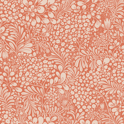 A-Street Prints Siv Red Botanical Wallpaper, 20.9-in by 33-ft