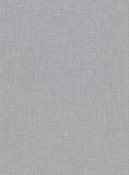 Warner Linville Pewter Faux Linen Wallpaper, 27-in by 27-ft