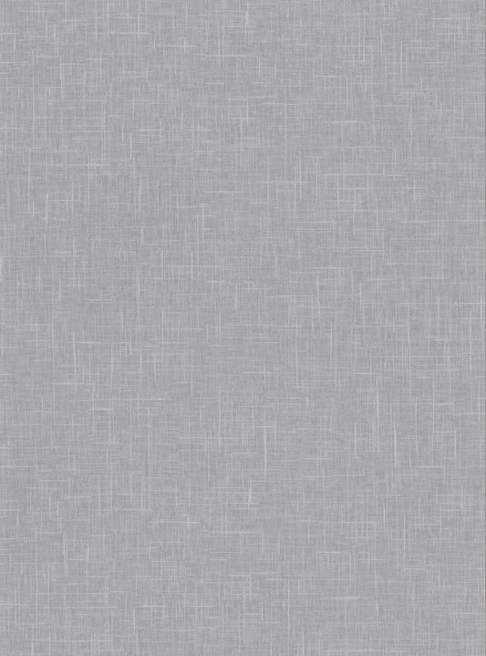 Warner Linville Pewter Faux Linen Wallpaper, 27-in by 27-ft