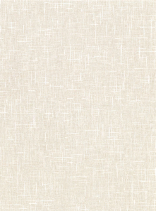 Warner Linville Beige Faux Linen Wallpaper, 27-in by 27-ft