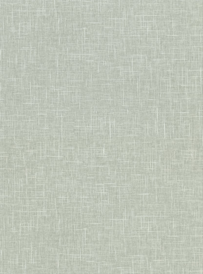 Warner Linville Mint Faux Linen Wallpaper, 27-in by 27-ft