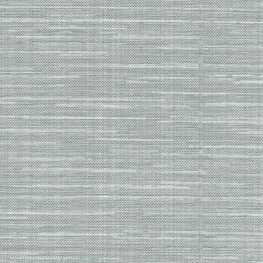 Warner Bay Ridge Light Blue Faux Grasscloth Wallpaper, 27-in by 27-ft