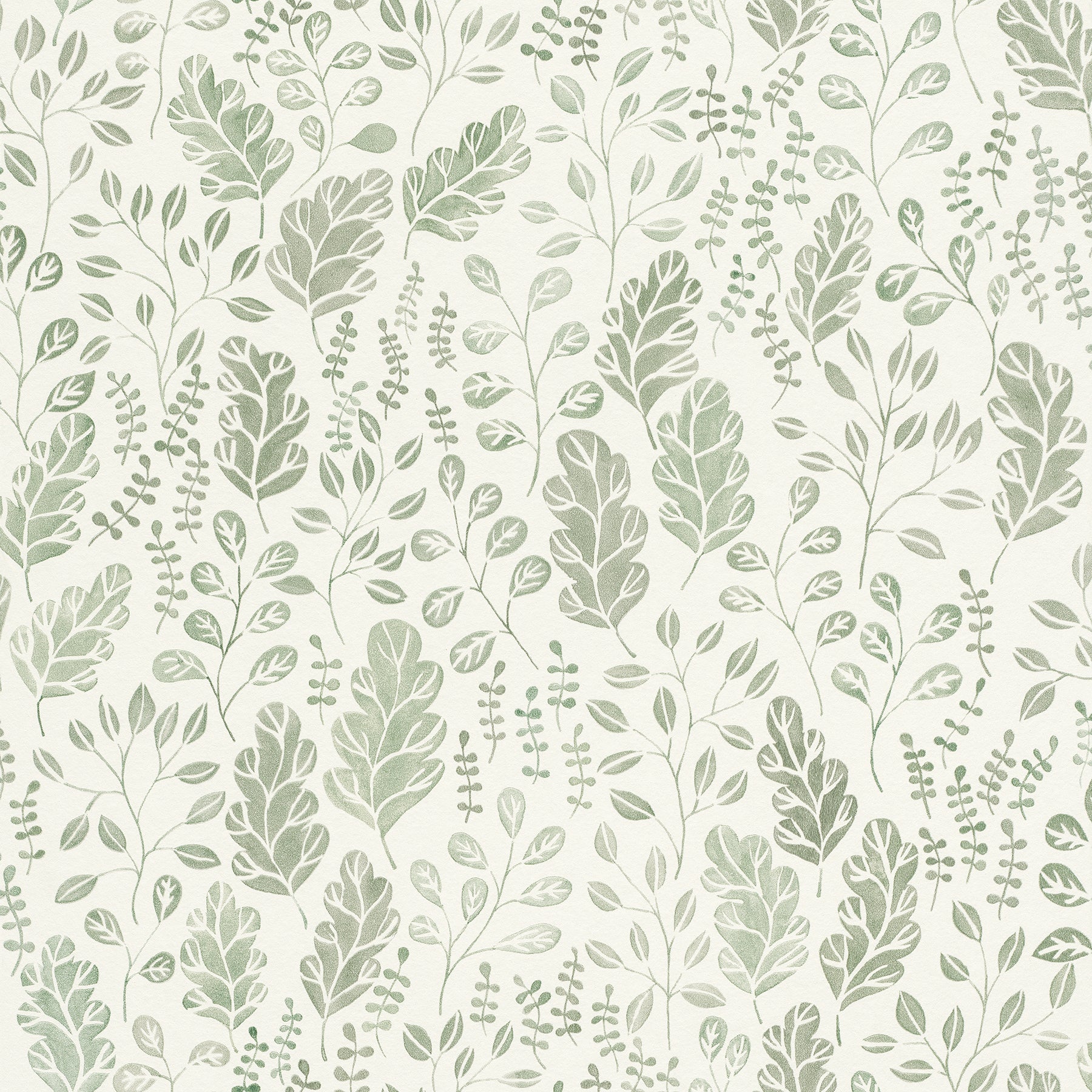 A-Street Prints Isha Green Leaf Wallpaper, 20.5-in by 33-ft