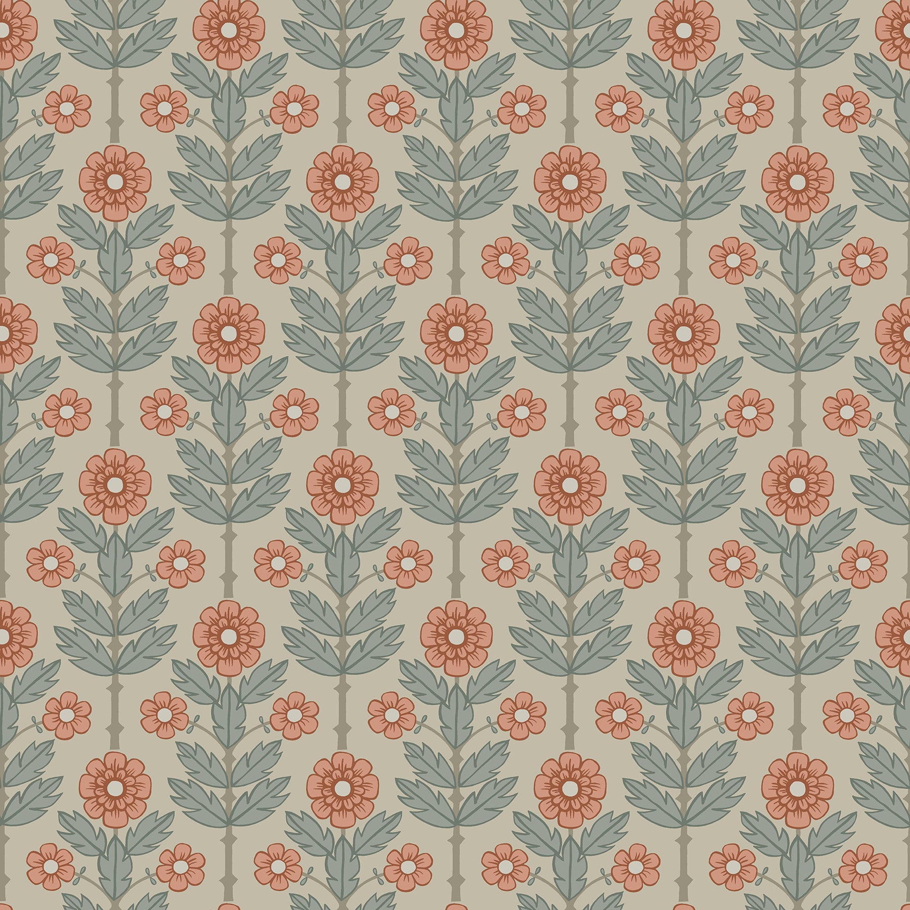 A-Street Prints Aya Beige Floral Wallpaper, 20.5-in by 33-ft