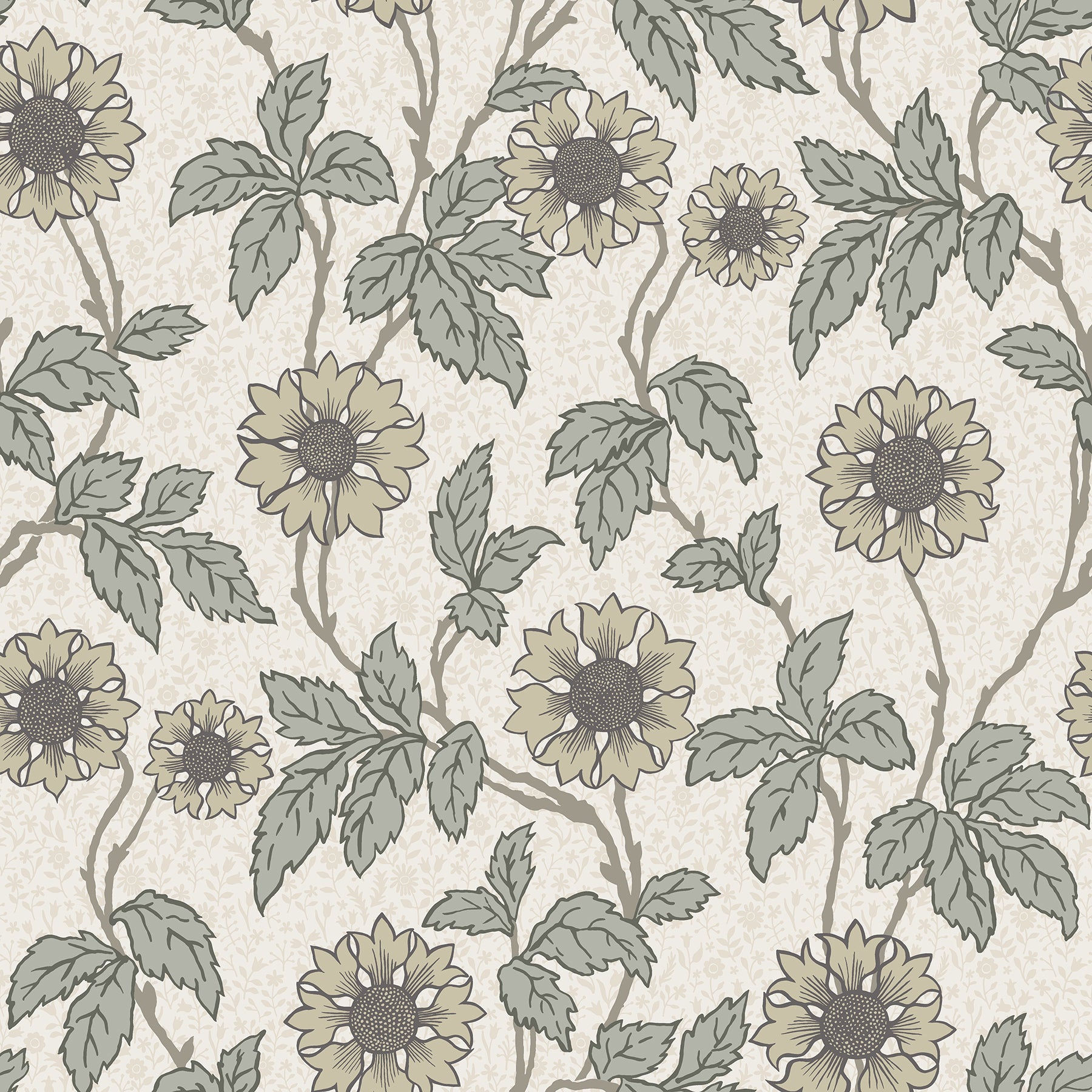 A-Street Prints Leilani White Floral Wallpaper, 20.5-in by 33-ft